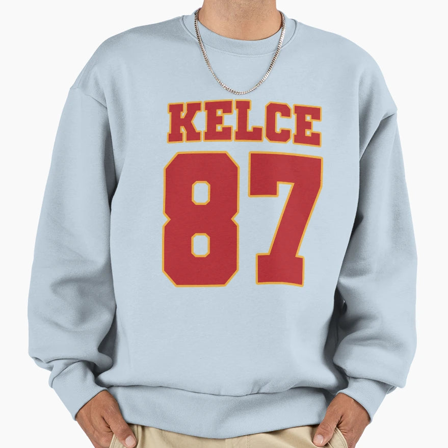 Kelce 87S Sweatshirt - Minimalist Print for Adults - T-Shirt, Sweatshirt, Hoodie