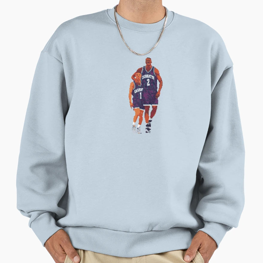 Larry Johnson And Mugsy Bogues Sweatshirt - Novelty Apparel Unisex - T-Shirt, Sweatshirt, Hoodie