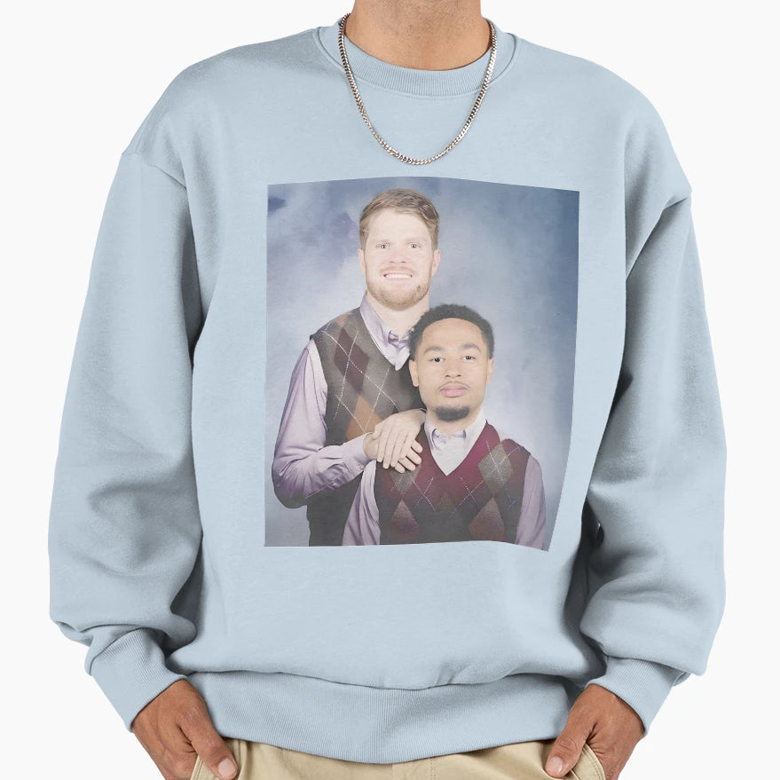 Seattle Football Duo Argyle Vest Sweatshirt - Minimalist Print Men Women - T-Shirt, Sweatshirt, Hoodie