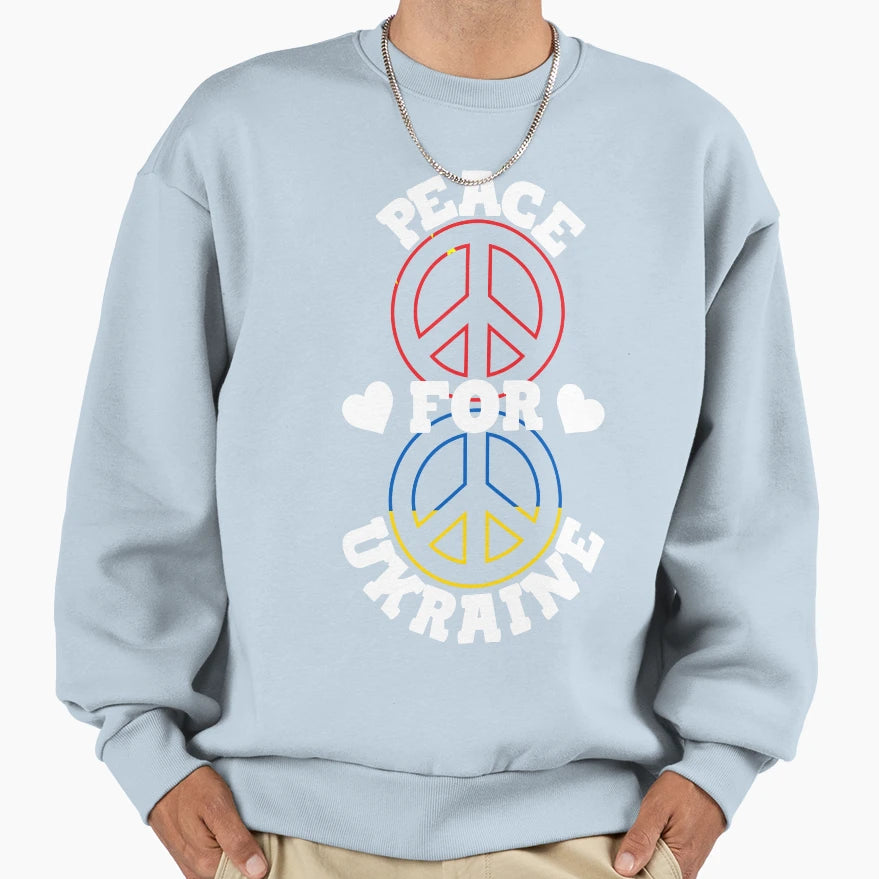 Peace Ukraine China Supporters Sweatshirt - Graphic Print Unisex - T-Shirt, Sweatshirt, Hoodie