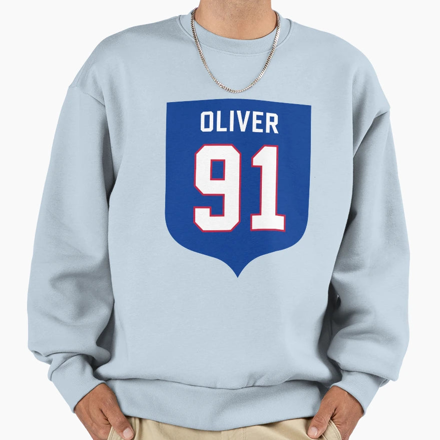 Ed Oliver 91 Emblem Sweatshirt - Fun Novelty Design Men Women - T-Shirt, Sweatshirt, Hoodie