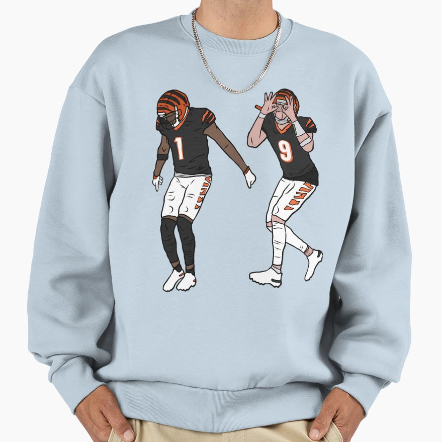 Jamarr Chase And JB Griddy Sweatshirt - Aesthetic Graphic Men Women - T-Shirt, Sweatshirt, Hoodie