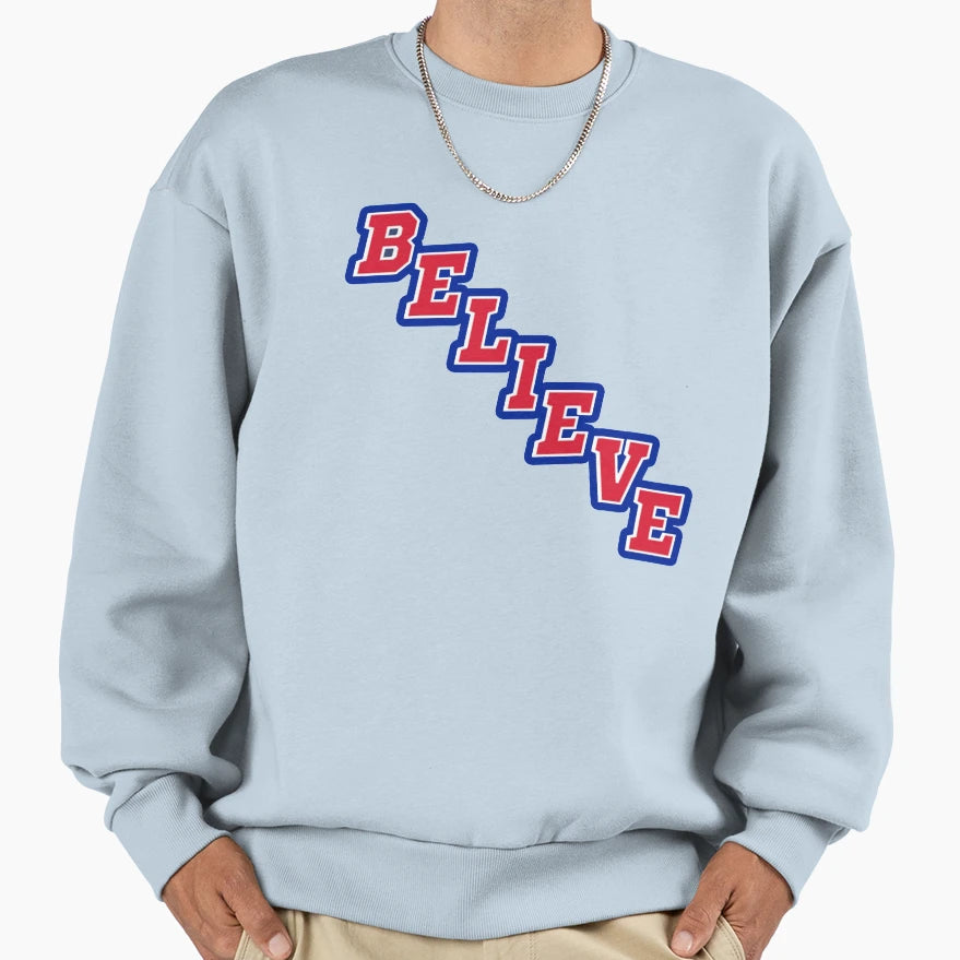 New York Hockey Broadway Believers And T-Shirt - Custom Art Print Unisex - T-Shirt, Sweatshirt, Hoodie