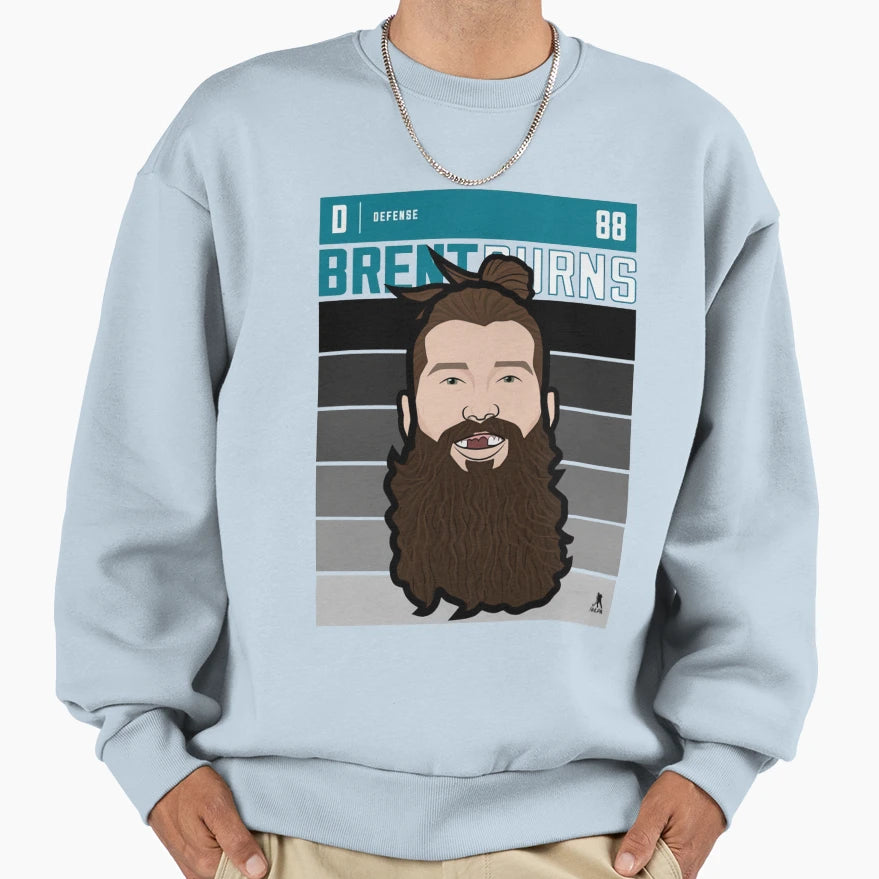 Brent Burns Fade Sweatshirt - Novelty Apparel Men Women - T-Shirt, Sweatshirt, Hoodie