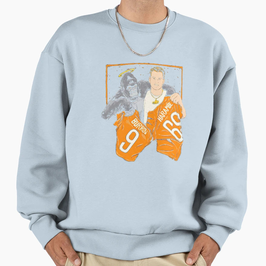 Cincinnati Jersey Swap JB And Harambe T-Shirt - Casual Everyday Wear Unisex - T-Shirt, Sweatshirt, Hoodie