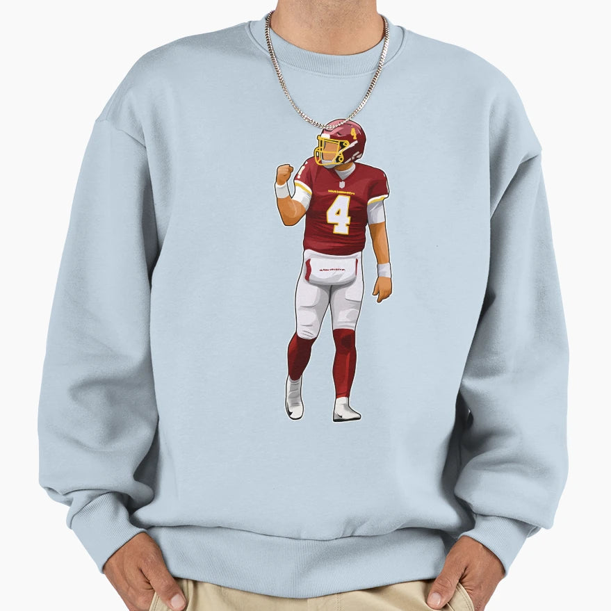 Taylor Heinicke 4 First Down Sweatshirt - Trendy Graphic for Adults - T-Shirt, Sweatshirt, Hoodie