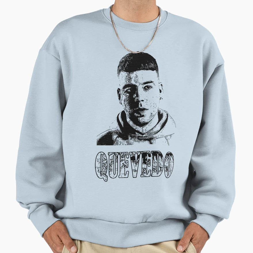 Black And White Quevedo Sweatshirt - Minimalist Print Men Women - T-Shirt, Sweatshirt, Hoodie