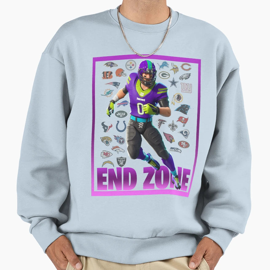 End Zone Sweatshirt - Custom Art Print Men Women - T-Shirt, Sweatshirt, Hoodie