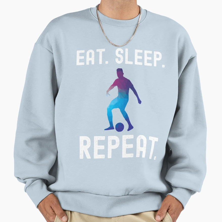 Eat Sleep Play Football Sweatshirt - Graphic Print for Adults - T-Shirt, Sweatshirt, Hoodie