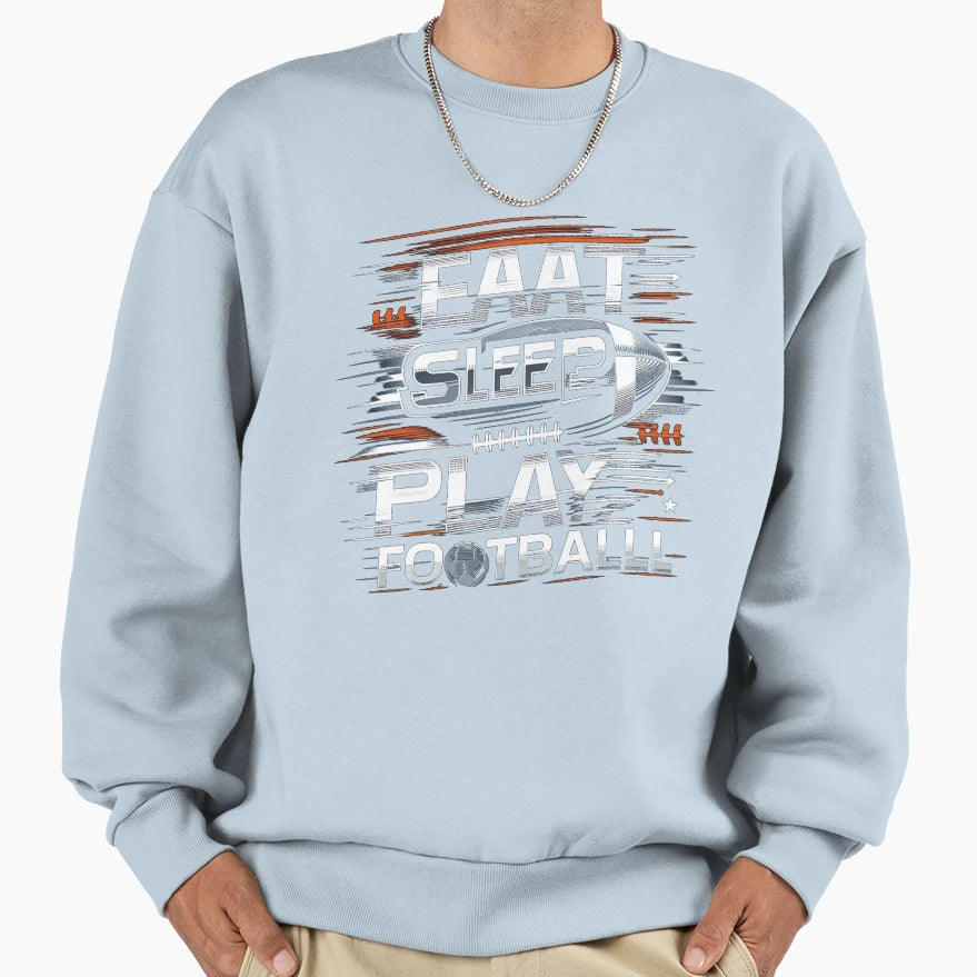 Football Word Art D3 Sweatshirt - Casual Everyday Wear for Adults - T-Shirt, Sweatshirt, Hoodie