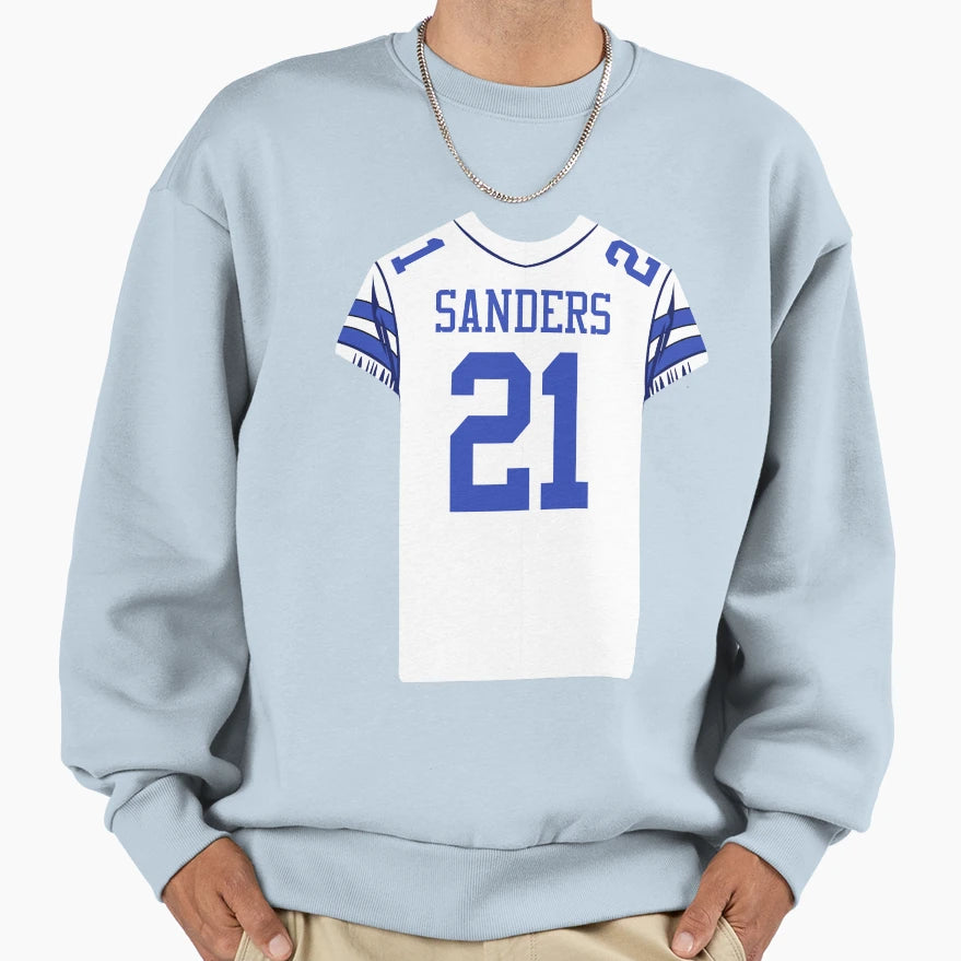 Deion Sanders 21 Jersey Sweatshirt - Casual Everyday Wear Unisex - T-Shirt, Sweatshirt, Hoodie
