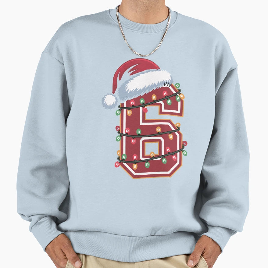 Number 6 6Th Birthday Six Happy Sweatshirt - Minimalist Print Unisex - T-Shirt, Sweatshirt, Hoodie
