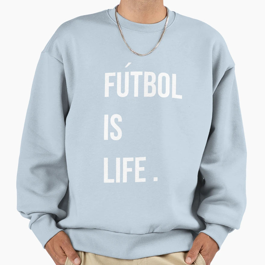 Lover Gift Futbol Is Life Wave Sweatshirt - Custom Art Print Unisex - T-Shirt, Sweatshirt, Hoodie