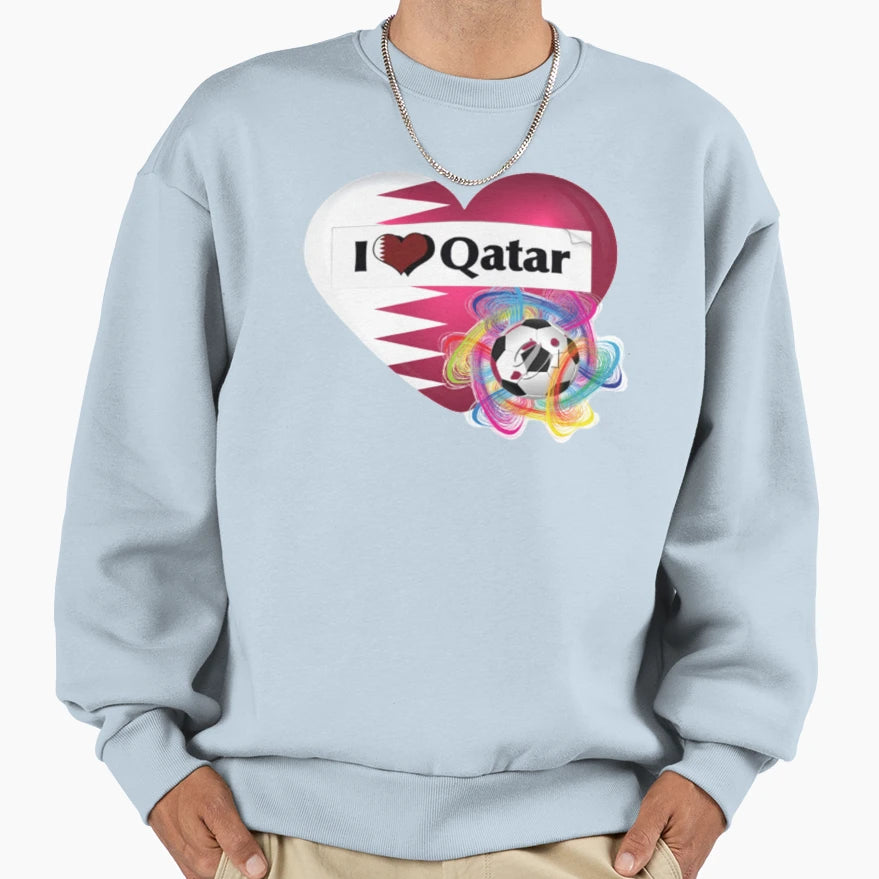 Qatar I Love Sweatshirt - Fun Novelty Design Unisex - T-Shirt, Sweatshirt, Hoodie