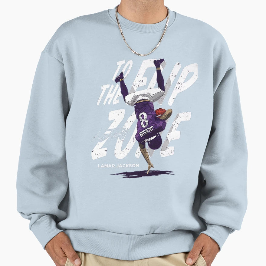 Lamar Baltimore Flip Zone Sweatshirt - Trendy Graphic Men Women - T-Shirt, Sweatshirt, Hoodie