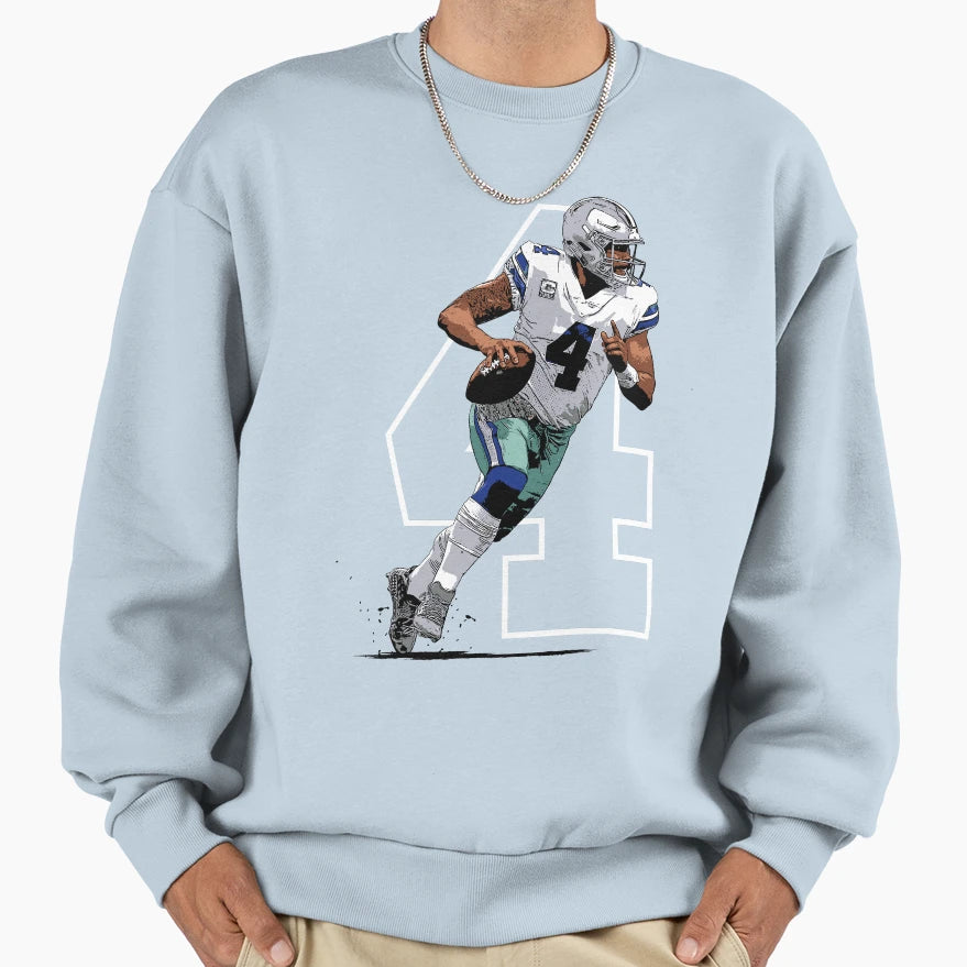 Prescott Dallas Football Quarterback Sweatshirt - Graphic Print for Adults - T-Shirt, Sweatshirt, Hoodie