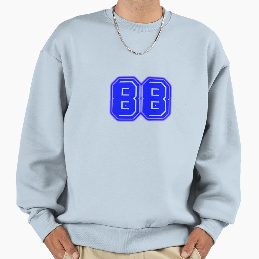 Blue Number 88 Sweatshirt - Custom Art Print for Adults - T-Shirt, Sweatshirt, Hoodie