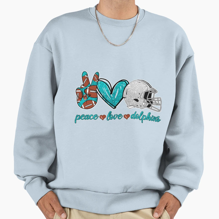Football Miami Dolphins Sweatshirt - Aesthetic Graphic for Adults - T-Shirt, Sweatshirt, Hoodie