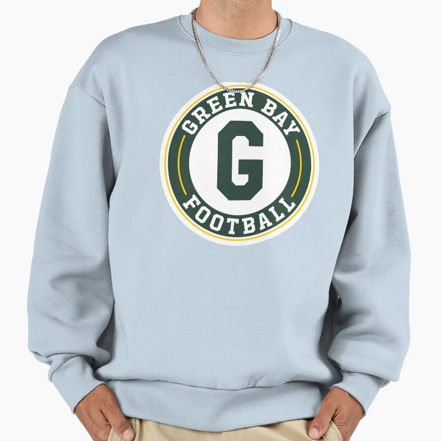 Colors Wisconsin Football Badge Sweatshirt - Trendy Graphic Unisex - T-Shirt, Sweatshirt, Hoodie