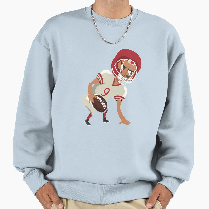 Star American Football Player Sweatshirt - Aesthetic Graphic for Adults - T-Shirt, Sweatshirt, Hoodie
