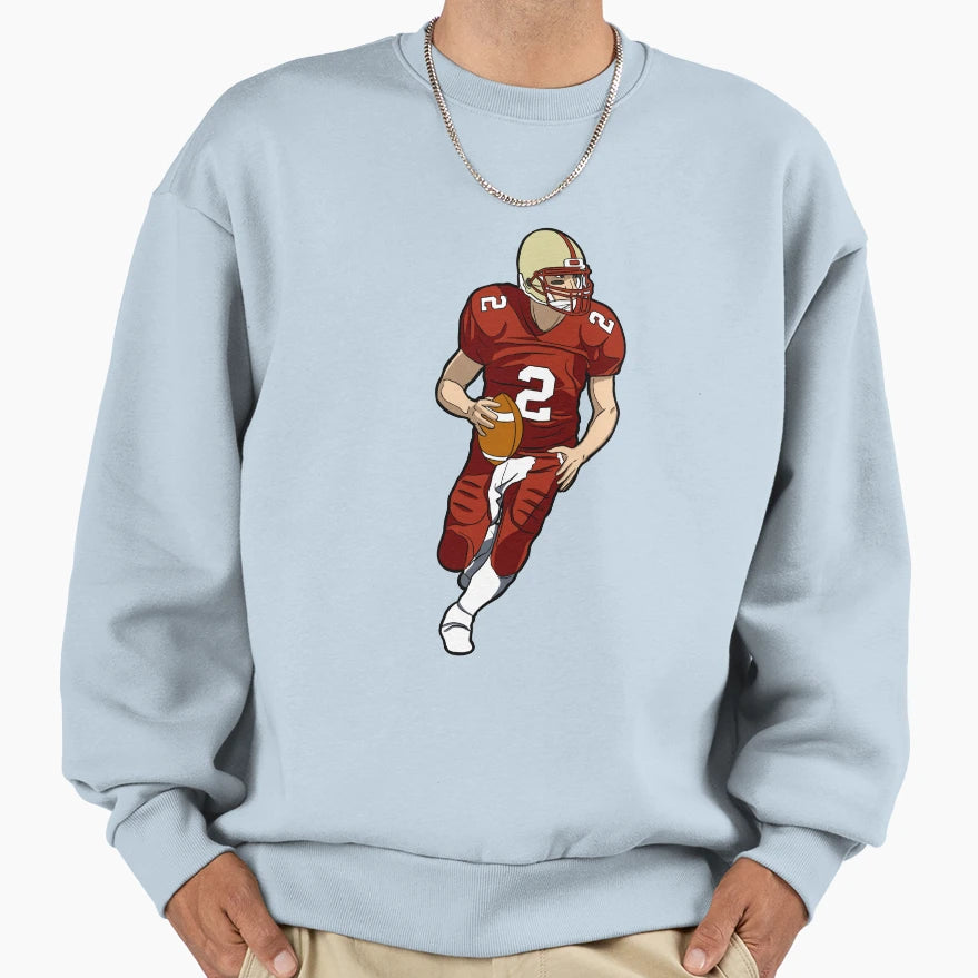 American Football Player Sweatshirt - Graphic Print Unisex - T-Shirt, Sweatshirt, Hoodie