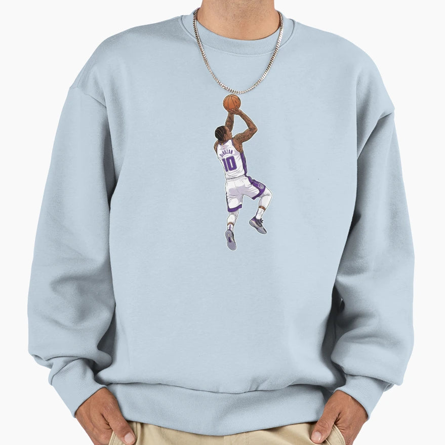 Demar Derozan 10 Fadeaway Shot Sweatshirt - Casual Everyday Wear Men Women - T-Shirt, Sweatshirt, Hoodie