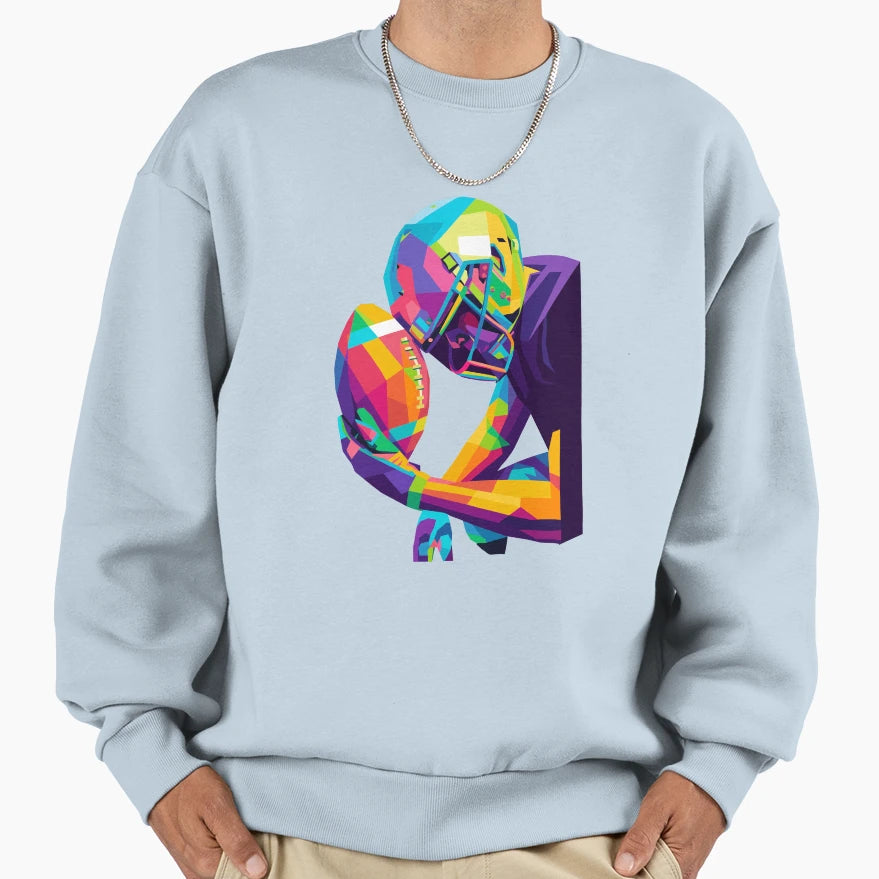 Rugby Ball Sweatshirt - Aesthetic Graphic Unisex - T-Shirt, Sweatshirt, Hoodie