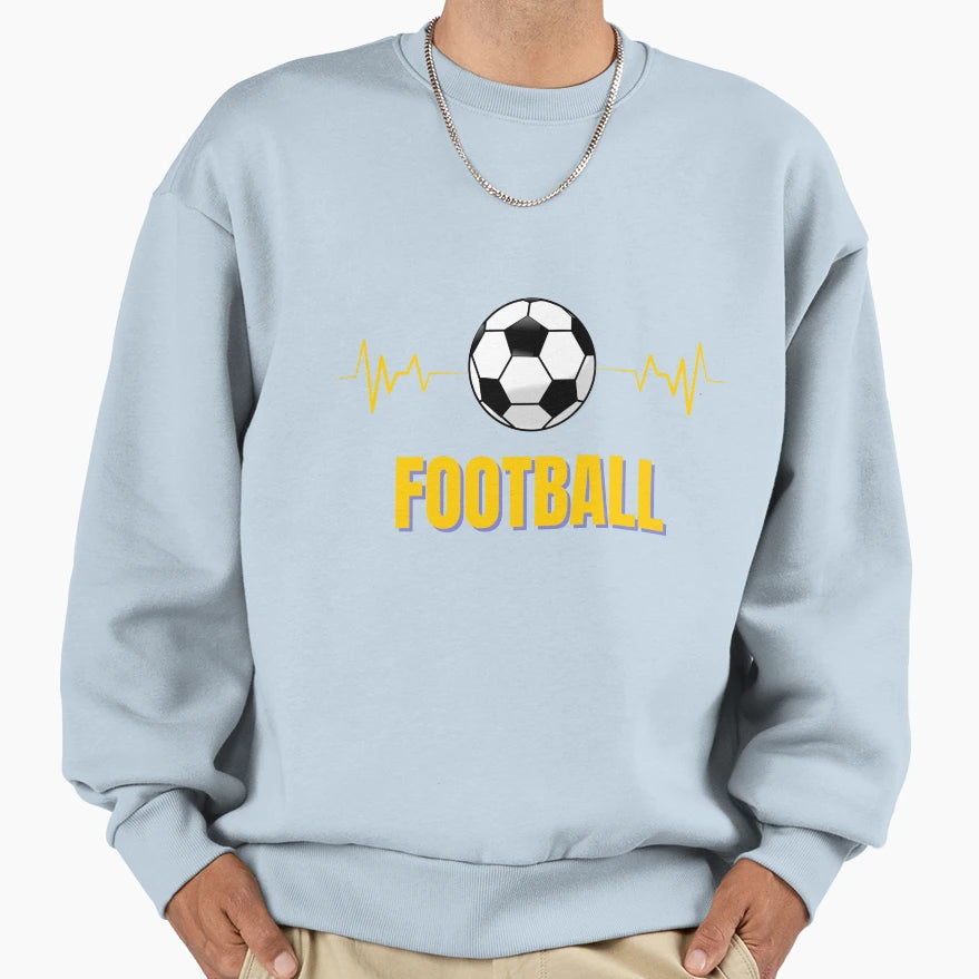 Football Heartbeat Soccer Pulse Sweatshirt - Custom Art Print Men Women - T-Shirt, Sweatshirt, Hoodie