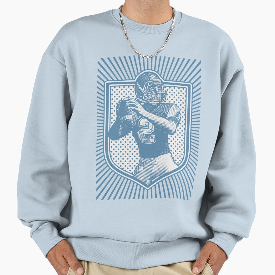 Quarterback Passing Football Sweatshirt - Casual Everyday Wear for Adults - T-Shirt, Sweatshirt, Hoodie
