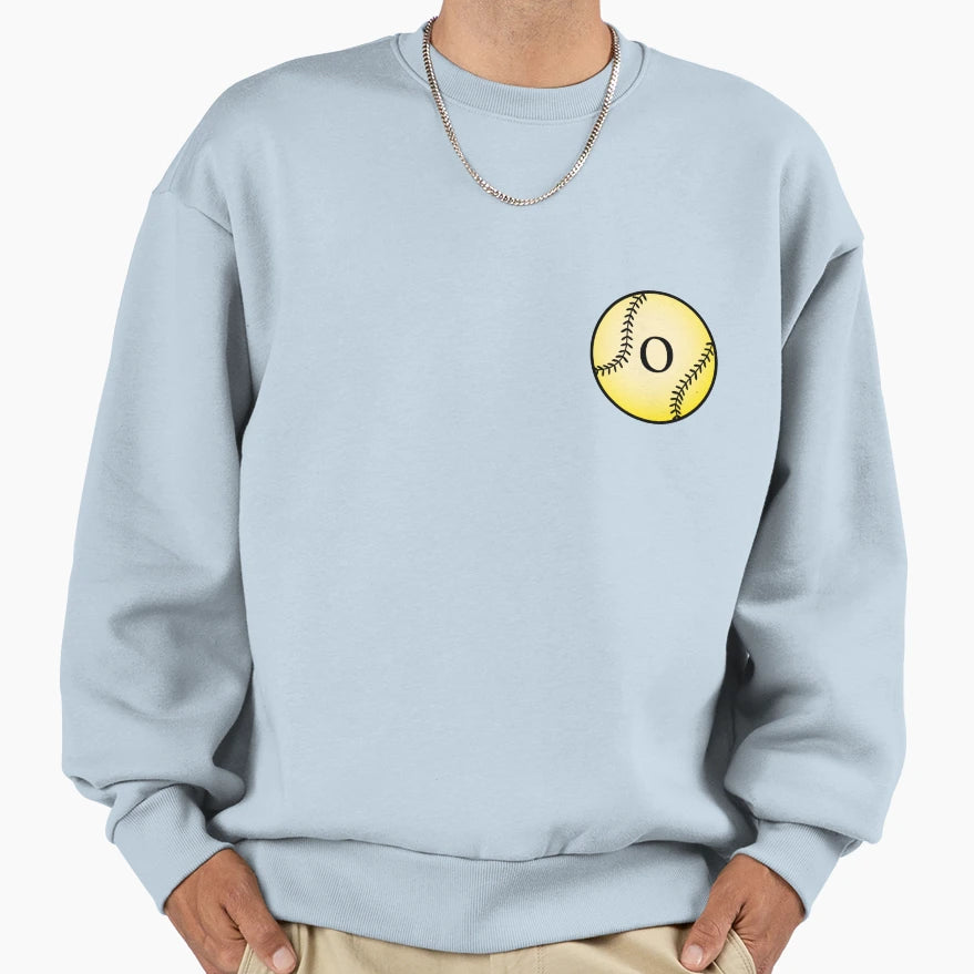 Softball Ball O Sweatshirt - Trendy Graphic Men Women - T-Shirt, Sweatshirt, Hoodie