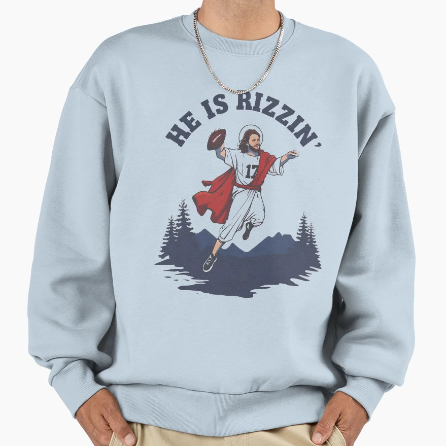 He Is Rizzin JA Sweatshirt - Minimalist Print Unisex - T-Shirt, Sweatshirt, Hoodie