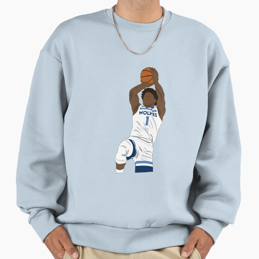 Anthony Edwards Timberwolves Sweatshirt - Unique Graphic Men Women - T-Shirt, Sweatshirt, Hoodie