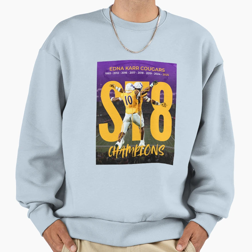 Edna Karr St8 Champs Sweatshirt - Unique Graphic for Adults - T-Shirt, Sweatshirt, Hoodie