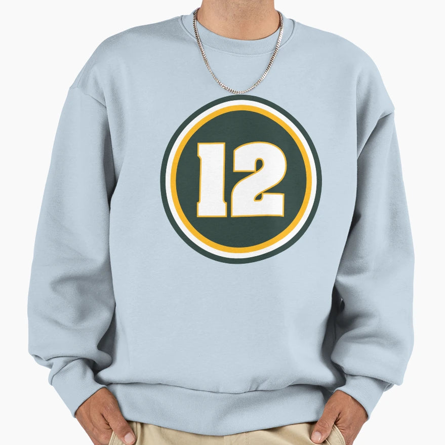 12 Patch Sweatshirt - Casual Everyday Wear Men Women - T-Shirt, Sweatshirt, Hoodie