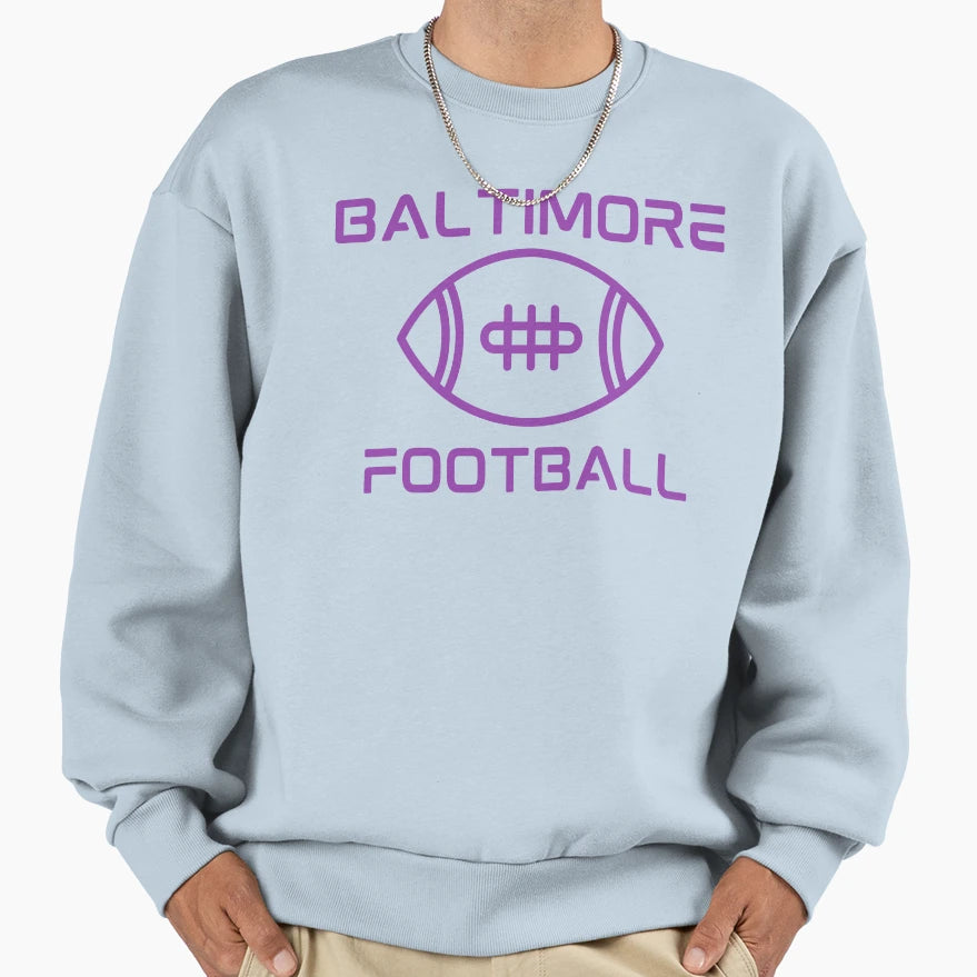 Baltimore Football Sweatshirt - Graphic Print Men Women - T-Shirt, Sweatshirt, Hoodie