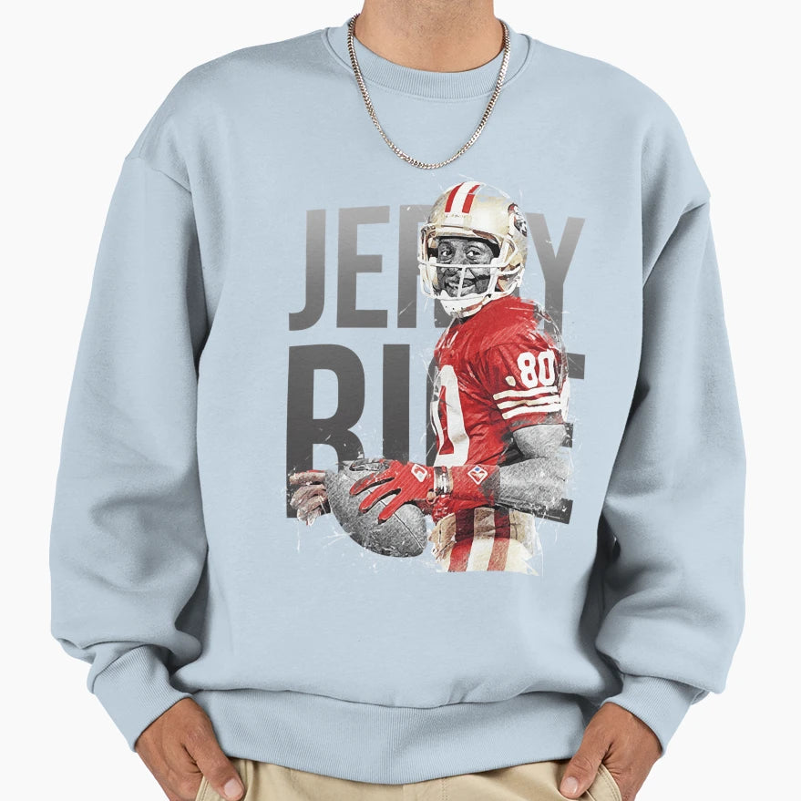 Jerry Rice Sweatshirt - Custom Art Print for Adults - T-Shirt, Sweatshirt, Hoodie