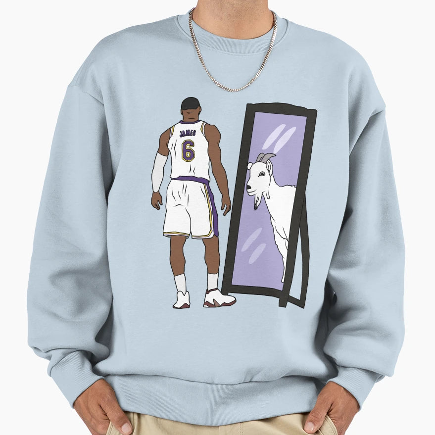 Lebron James Mirror Goat La 6 Sweatshirt - Casual Everyday Wear Men Women - T-Shirt, Sweatshirt, Hoodie