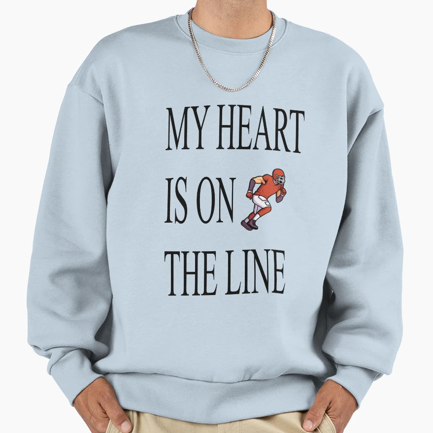 My Heart Is Line Sweatshirt - Graphic Print Unisex - T-Shirt, Sweatshirt, Hoodie
