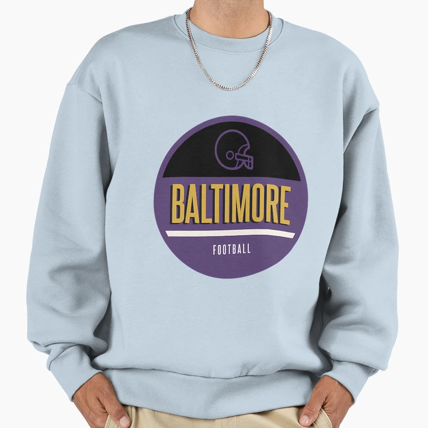 Baltimore Football Sweatshirt - Custom Art Print Unisex - T-Shirt, Sweatshirt, Hoodie