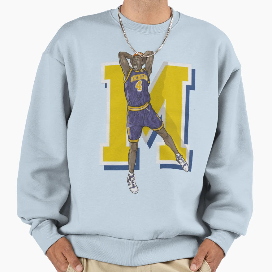 Michigan Basketball Fab 5 Chris Sweatshirt - Aesthetic Graphic for Adults - T-Shirt, Sweatshirt, Hoodie