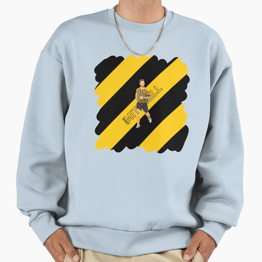 Wtfc Mitchell Footy Stripes Vs Dpa Sweatshirt - Novelty Apparel Unisex - T-Shirt, Sweatshirt, Hoodie