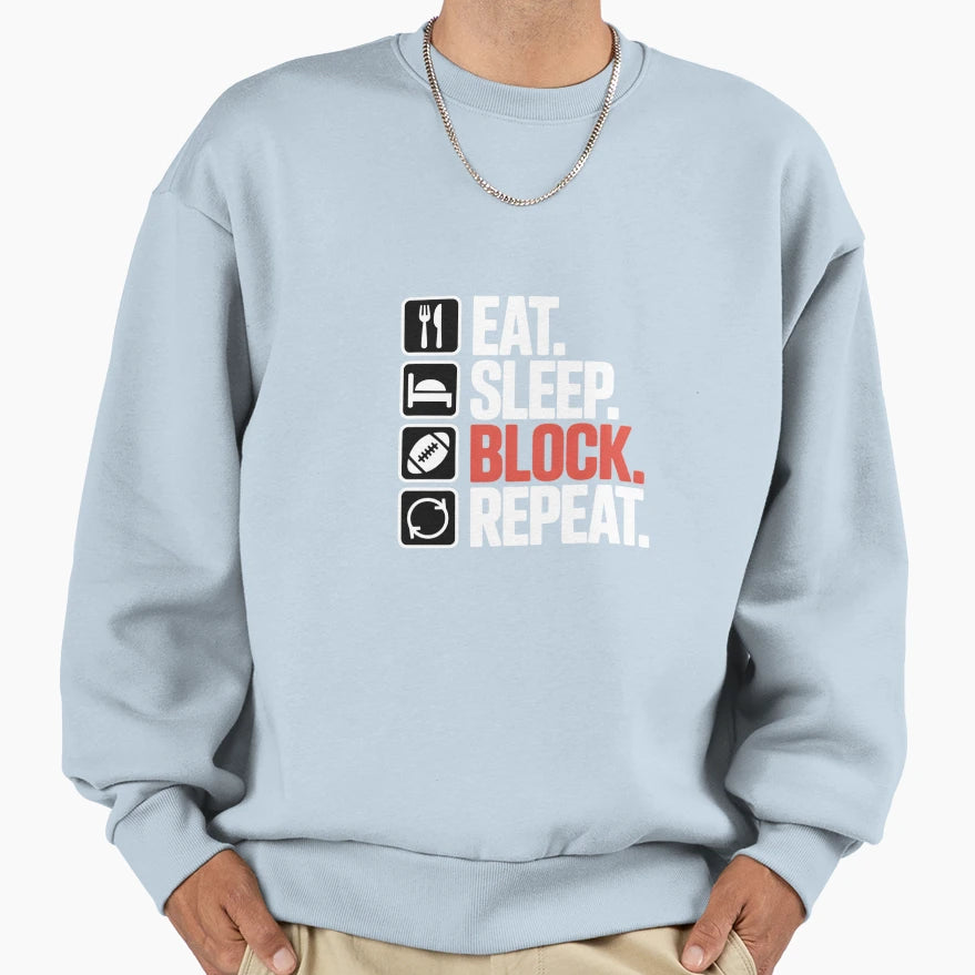 Lineman Football Player Offensive Sweatshirt - Custom Art Print Men Women - T-Shirt, Sweatshirt, Hoodie