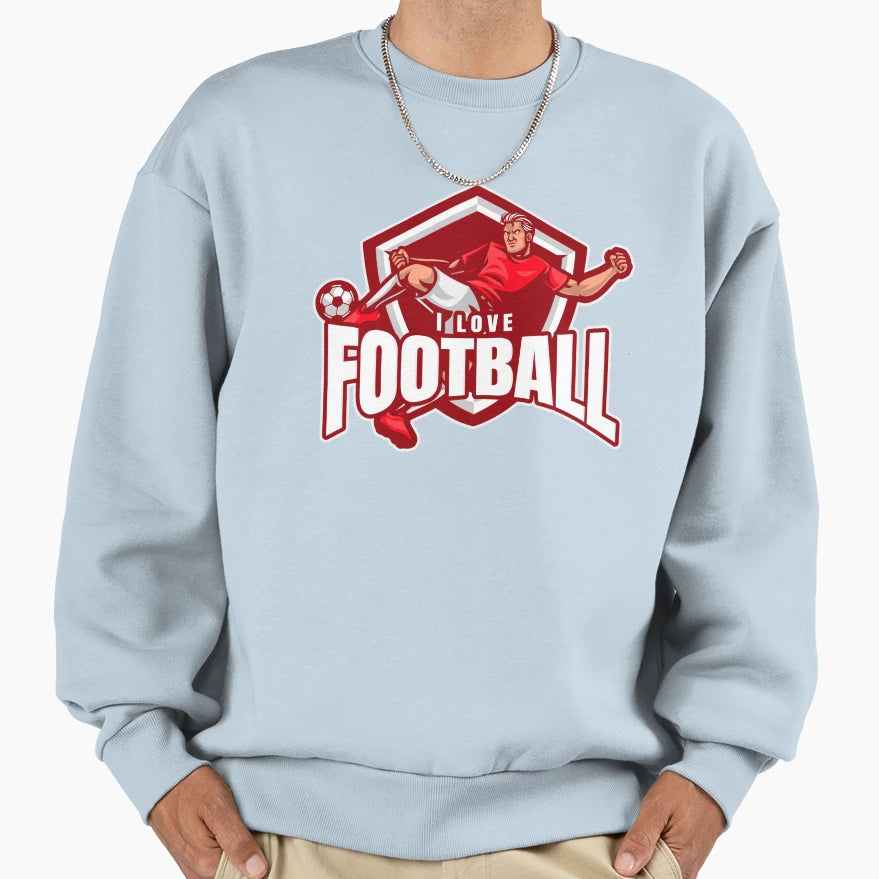 I Love Football Beautiful Game Sweatshirt - Graphic Print for Adults - T-Shirt, Sweatshirt, Hoodie