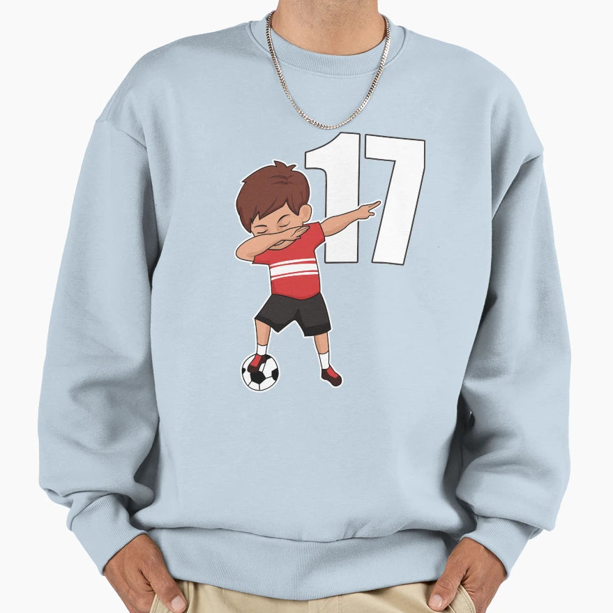 Awesome Soccer Player Number 17 Sweatshirt - Aesthetic Graphic Men Women - T-Shirt, Sweatshirt, Hoodie