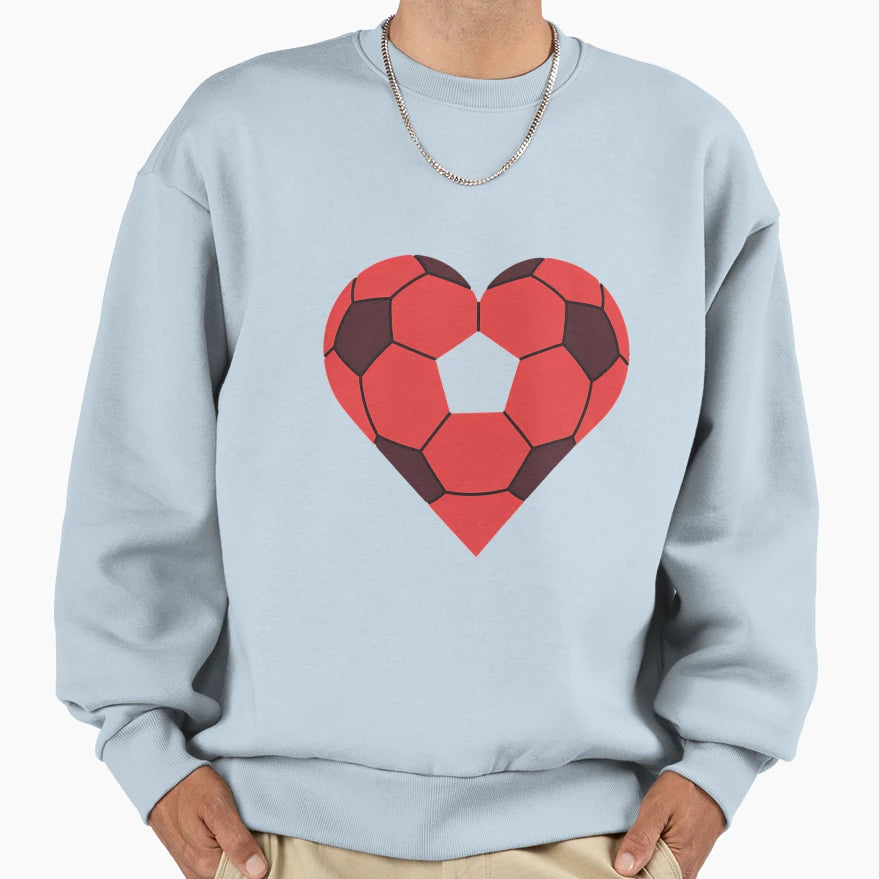Soccer Heart Valentines Day Sweatshirt - Novelty Apparel Men Women - T-Shirt, Sweatshirt, Hoodie