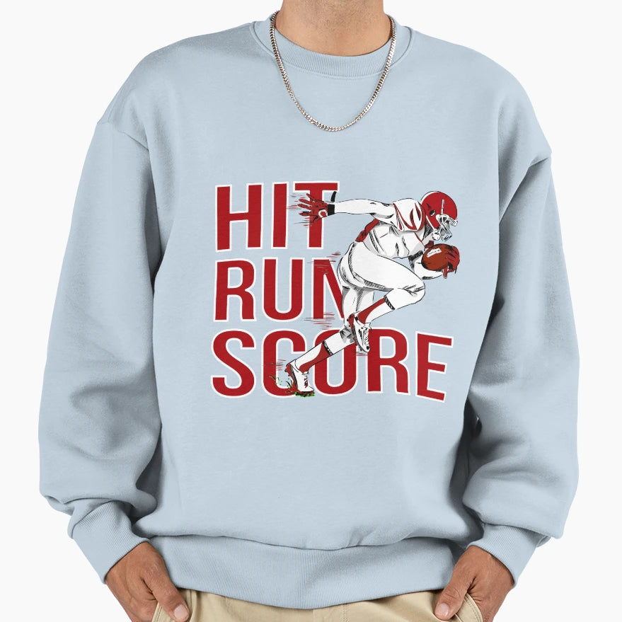 Hit Run Score Sweatshirt - Minimalist Print for Adults - T-Shirt, Sweatshirt, Hoodie