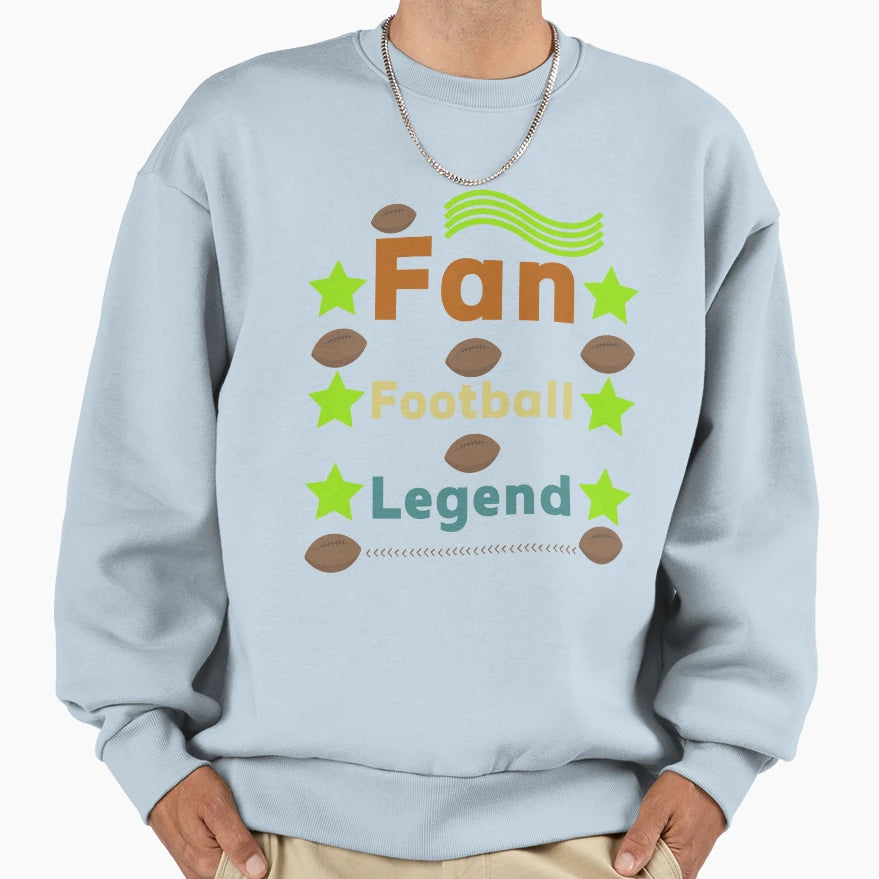 Fan Football Legend Funny Gifts Shirts T-Shirt - Graphic Print Men Women - T-Shirt, Sweatshirt, Hoodie
