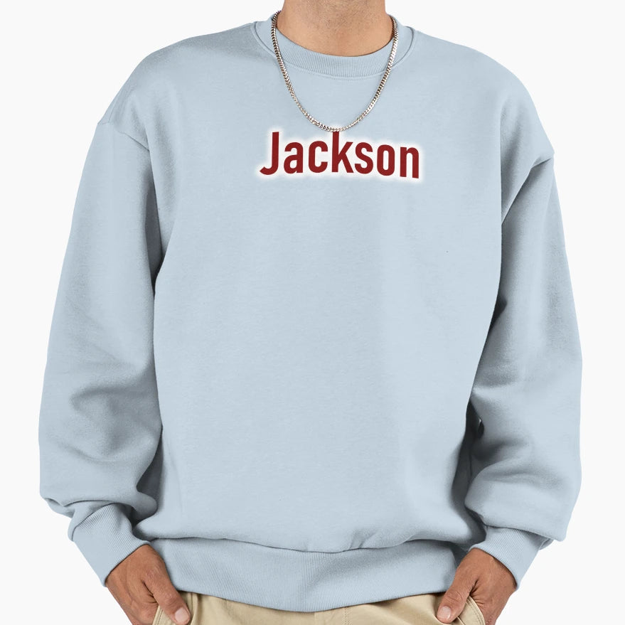 Jackson Maroon Sweatshirt - Streetwear Style Men Women - T-Shirt, Sweatshirt, Hoodie