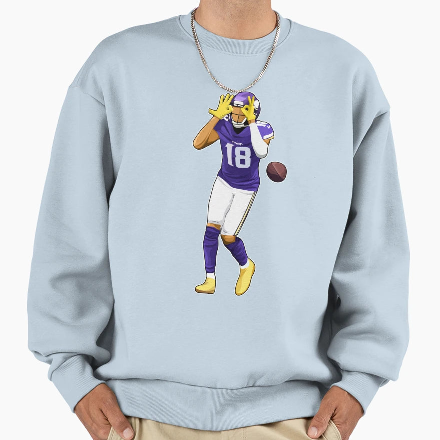 Justinjefferson 18 Sign Styles Sweatshirt - Novelty Apparel Men Women - T-Shirt, Sweatshirt, Hoodie