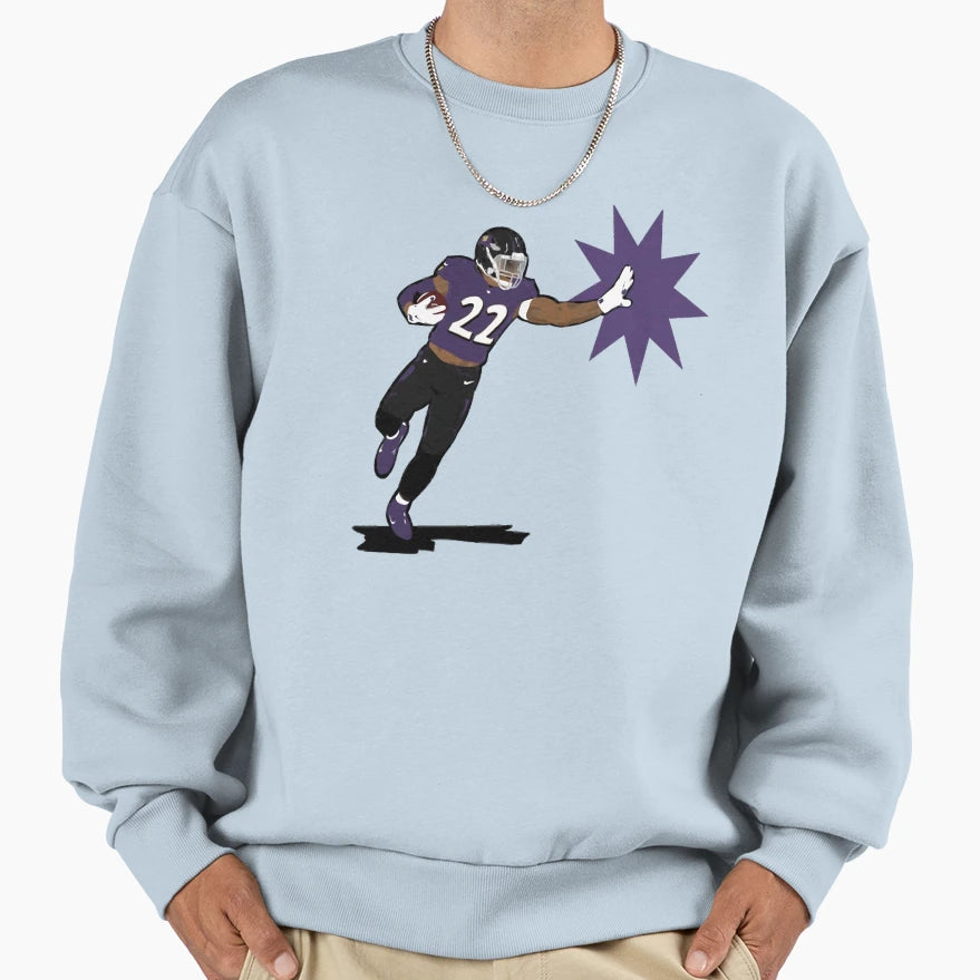 Derrick King Henry Rb Baltimore Sweatshirt - Custom Art Print Men Women - T-Shirt, Sweatshirt, Hoodie